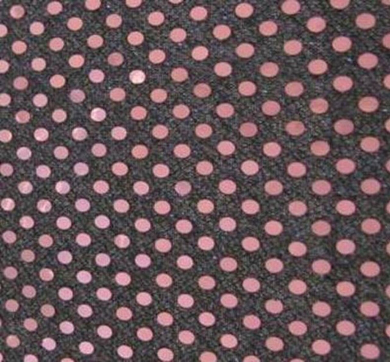 3MM 1 Yard Width 42/43 inches Black & Pink Sequin Fabric on American Knit Lightweight Apparel, Costume Fabric